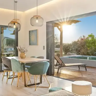 Villa calme avec piscine chauffée - 6 personnes - Figari proche Porto-Vecchio et Bonifacio