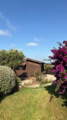 a house in a yard with a yard at Chalet Maria in Bonifacio