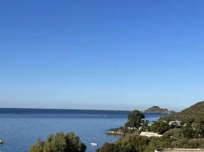 a view of a large body of water at Bel app T2 en bord de Mer vue Sanquinaires piscine in Ajaccio