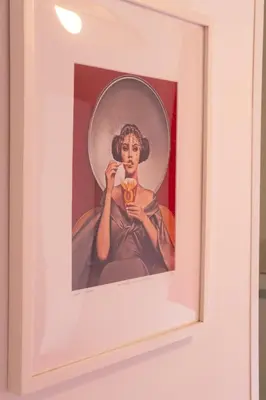 a picture of a woman in a mirror at CASA MONICA CARGESE - Roseroom - Chambre d hote in Cargèse