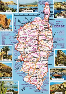 a map of ireland with many places on it at Superbe Pieds dans l eau ajaccio face à la mer plage de sable fin route des îles des sanguinaires in Ajaccio