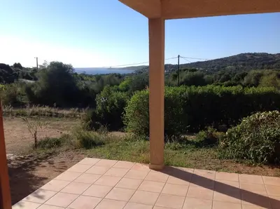 a view from the porch of a house at Residence Cucunacciu in Cargèse