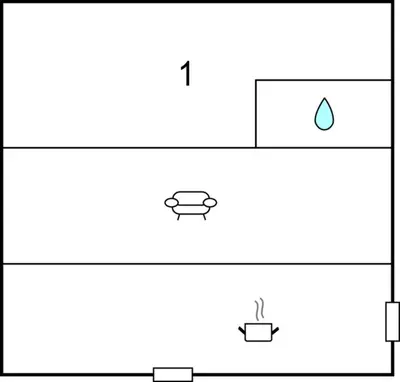 a diagram of the reaction of a water molecule at 1 Bedroom Lovely Apartment In Ghisoni in Ghisoni