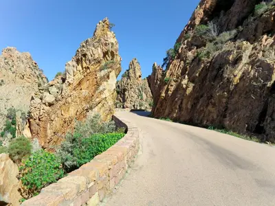 a road through the mountains on the road at Studio Residence Cabanaccia Studio 38m² by Interhome in Serriera