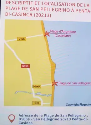 a diagram of a map of a destination at Maison centre-ville in Penta-di-Casinca