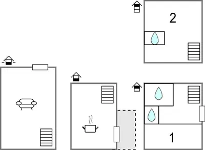 a schematic diagram of a laboratory with two diagrams at 2 Bedroom Cozy Home In Porticcio in Porticcio