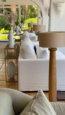 a row of mattresses on display in a room at A'mare Corsica I Seaside Small Resort in Propriano