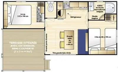 a floor plan of a small house at Mira Monti Location in Belvédère
