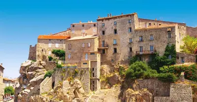 an old building on the side of a mountain at Villa Supranu in Viggianello