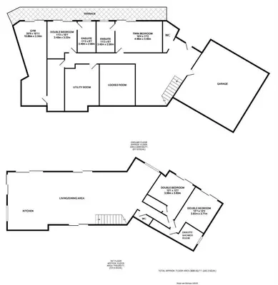 a floor plan of a house at Villa Supranu in Viggianello