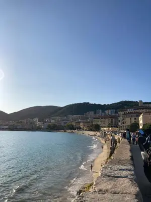 a view of the beach from the shoreline at STUDIO SPACIEUX TOUT CONFORT CITE IMPERIALE in Ajaccio