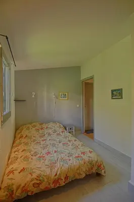 a bedroom with a large bed in a room at Villa Terra Bella 2 PORTICCIO in Porticcio
