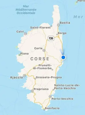 a map of the coast of cape corrientesadesh at Superbe appartement vue mer terrasse couverte face à la mer in Linguizzetta