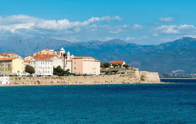 a town on the shore of a body of water at Awesome Apartment In Ajaccio With Wifi in Ajaccio