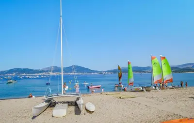 a group of sail boats on the beach at 2 Bedroom Cozy Home In Grosseto-Prugna in Grosseto-Prugna