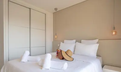 a room with an open door to a closet at CADIAMARE in Zonza