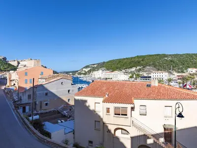 a view of a city from a building at Apartment Odeva by Interhome in Bonifacio