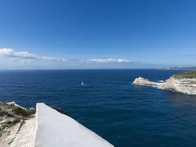 a boat in a large body of water at Apartment Odeva by Interhome in Bonifacio