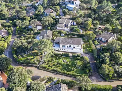 an aerial view of a mansion at Holiday Home Paulka by Interhome in Sainte-Lucie de Porto-Vecchio