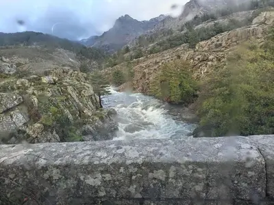 a view of a river in a mountain at NIOLU in Albertacce