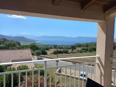a balcony with a view of the ocean at A CASA DI PAULINA in Serra-di-Ferro