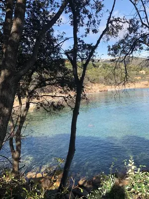 a view of a river with trees in the foreground at Appartement moderne avec jardin à Coggia - 90m² - Vue magnifique in Coggia