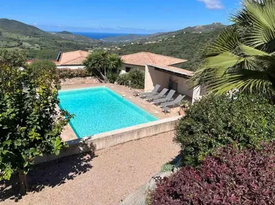 an image of a swimming pool in a house at Casa Antonietta Alata vue imprenable sur la mer in Alata