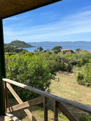 a view of the ocean from the porch of a house at Lavallee4 in Belvédère