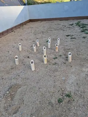 a group of styrofoam cups sitting on the ground at Belle villa à la campagne dans un coin cosy in Sartène