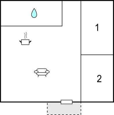 a schematic diagram of the reaction of a molecule with a potentialitizer at 2 Bedroom Lovely Home In Piscia Rossa in Afa