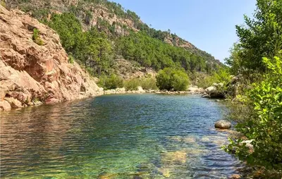 a river in the middle of a mountain at Awesome Home In San-Gavino Di Carbini in San-Gavino-di-Carbini