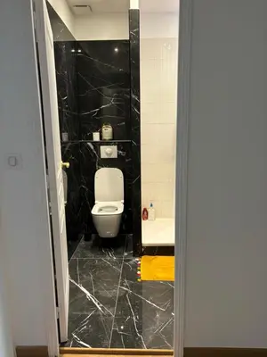 a bathroom with a white toilet and a sink at Appartement Ajaccio hyper centre in Ajaccio