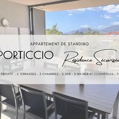 Rare grand appartement standing terrasse et jardin - Porticcio proche mer