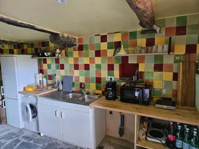 a kitchen with a sink and a counter top at A Casa Di a Vita in Rapale