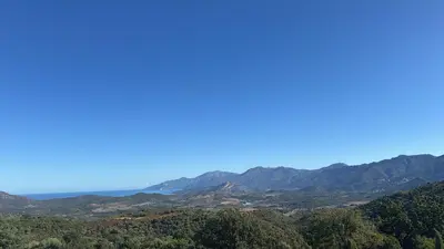 a view of a valley with mountains in the background at A Casa Di a Vita in Rapale