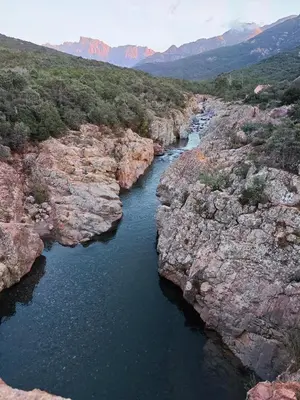 an aerial view of a river between rocks at Casa Solana - Piscine privée in Galeria