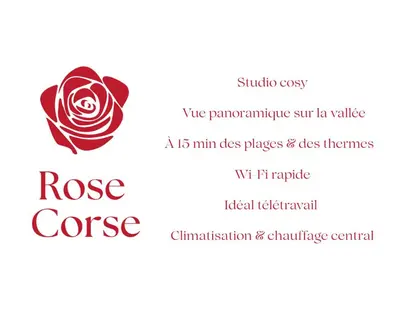 a logo for a resource center with a rose at Rose Corse in Santa-Maria-Figaniella