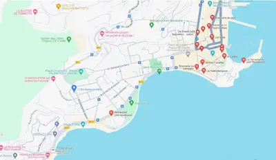 a map of the city of san francisco at Charmant studio neuf Ajaccio Casone - Trottel in Ajaccio