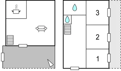 two diagrams showing the phases of a building at Holiday Home Sagone Xlvii in Sagone
