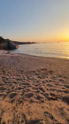 a sandy beach with a view of the ocean at Bel Appartement F3 proche de la plage in Pietrosella