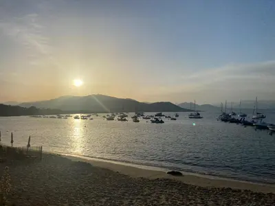 a group of boats are docked in a harbor at Corse - Maison face à la mer in Serra-di-Ferro