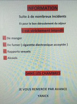 a screenshot of a document with differentactions on it at Chambres chez l'habitant in Ajaccio