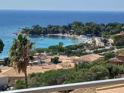 a view of a harbor with boats in the water at t1 bis vue imprenable in Ajaccio