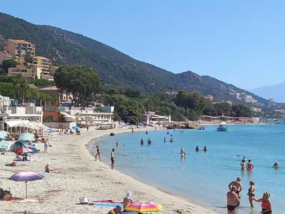 a group of people on a beach in the water at t1 bis vue imprenable in Ajaccio
