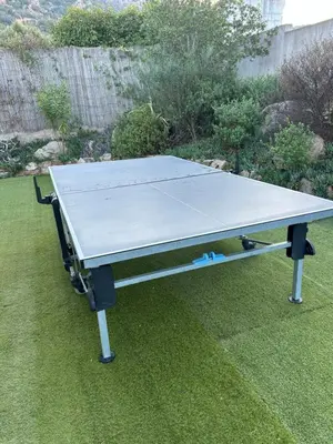 a ping pong table sitting on the grass at Villa élégante piscine privée Palombaggia Porto-vecchio in Porto-Vecchio