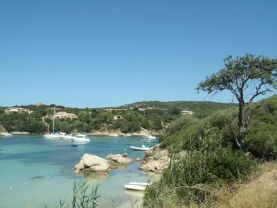a group of boats in the water on a river at Résidence Fioravanti Villas Valinco in Tizzano