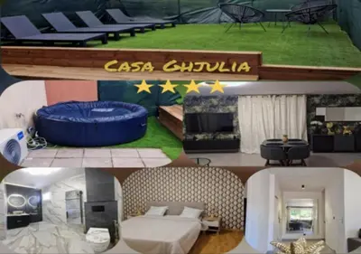 a collage of photos of a living room and a house at Casa Ghjulia 4 étoiles à Porto-Vecchio centre-ville in Porto-Vecchio
