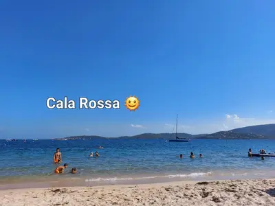 a group of people in the water at the beach at Appartement Cosy à Lecci , Porto Vecchio in Lecci