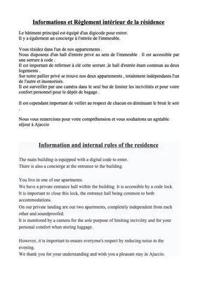 a document detailing the functions of independent interpreter act in at Grand T2 Cours Napoléon A in Ajaccio