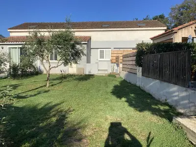 a shadow of a person standing in a yard at Saleccia in Santa-Lucia-di-Moriani